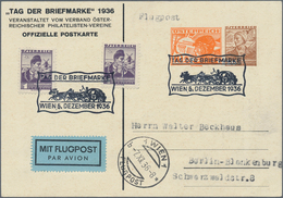 Österreich - Privatganzsachen: 1936 (5.12.), Sonderkarte Mit Zwei Wertstempeln 10 Gr. Pilotenkopf + - Sonstige & Ohne Zuordnung