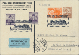 Österreich - Privatganzsachen: 1936 (5.12.), Sonderkarte Mit Zwei Wertstempeln 10 Gr. Pilotenkopf + - Andere & Zonder Classificatie
