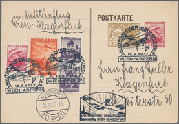 Österreich - Privatganzsachen: 1937 (19.9.), Postkarte Mit Zwei Wertstempeln 30 Gr. Pilotenkopf + 35 - Altri & Non Classificati