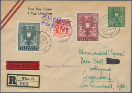 Österreich - Privatganzsachen: 1945 (21.11.), GS-Umschlag 5 Gr. Wappen Zufrankiert Mit Wappen 1 S. U - Sonstige & Ohne Zuordnung