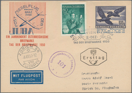 Österreich - Privatganzsachen: 1950 (2.12.), Postkarte Mit Wertstempel Vögel 60 Gr. Zufrankiert Mit - Other & Unclassified