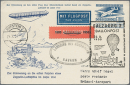 Österreich - Privatganzsachen: 1950 (22.10.), Postkarte Mit Wertstempel 1 S. Flugzeug Als Flug- Und - Other & Unclassified