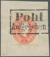 Österreich - Stempel: 1861, "POHL Aufgegeben", Seltener Bahnamtlicher Stempel Fast Komplett Auf Brie - Machines à Affranchir (EMA)