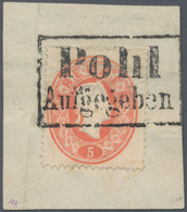 Österreich - Stempel: 1861, "POHL Aufgegeben", Seltener Bahnamtlicher Stempel Fast Komplett Auf Brie - Macchine Per Obliterare (EMA)