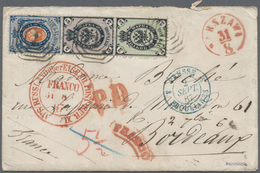 Polen - Russische Periode: 1867, 3kop. Black/green, 5kop. Black/lilac And 20kop. Blue/orange, Attrac - Other & Unclassified