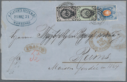 Polen - Russische Periode: 1871, 3kop. Black/green, 5kop. Black/lilac And 20kop. Blue/orange, Attrac - Sonstige & Ohne Zuordnung