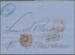 Polen - Russische Periode: 1868/69 Four FL From One Correspondence Each With Single Franking 10 Cop. - Sonstige & Ohne Zuordnung