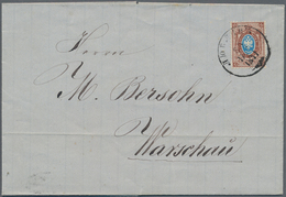 Polen - Russische Periode: 1871/74 Five Letters All With Single Franking 10 Kop. Brown Coat Of Arms - Autres & Non Classés