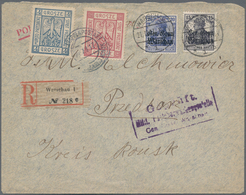 Polen - Bestellpostanstalten: PRZEDBORZ: 1917, 2gr. Carmine And 4gr. Blue, Perforated Issue, Paying - Autres & Non Classés