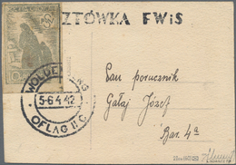 Polen - Lagerpost: Woldenberg: 1942, Internal Camp Mail 10 F Smooth Average Grey Blue Paper On Provi - Sonstige & Ohne Zuordnung