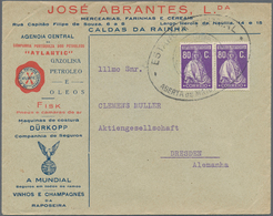 Portugal - Stempel: 1929, ESTANCIA TERMAL / CALDAS DA REINHA / ABERTO DE MAIO A 31 DE OUTUBRO, Oval - Poststempel (Marcophilie)