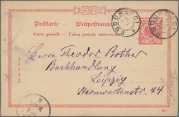 Rumänien - Besonderheiten: 1899, 10 Pf German Postal Stationery Card Cancelled With Double Circle "B - Altri & Non Classificati