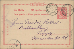 Rumänien - Besonderheiten: 1899, 10 Pf German Postal Stationery Card Cancelled With Double Circle "B - Andere & Zonder Classificatie