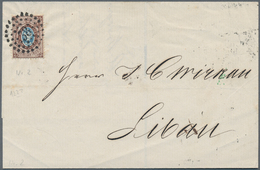 Russland: 1858 Letter From Riga With Dotted Numbered Cancel 38 And Boxed Cancel Riga To Libau, Light - Gebraucht