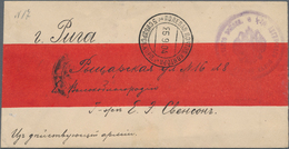 Russische Post In China: 25.09.1904 Russo-Japanese War Red-band Cover From FIELD POST OFFICE/1/5th S - China