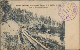 Russische Post In China: 05.11.1904 Russo-Japanese War Picture Postcard With View Of The Trans-Siber - Chine