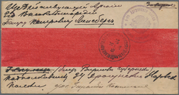 Russische Post In China: 14.07.1904 Russo-Japanese War Red-band Cover From FPO/5/10th ARMY CORPS Wit - Chine