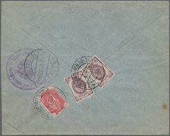 Russische Post In China: 04.02.1905 Russo-Japanese War Registered Cover Franked With 4 Kop. Red And - China