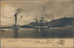Russische Post In China: 13.07.1905 Russo-Japanese War Picture Postcard With View Of Vladivostok Pos - China