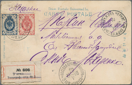 Russische Post In China: 28.05.1906 Russo-Japanese Registered Japanese Viewcard From FIELD POST OFFI - Chine