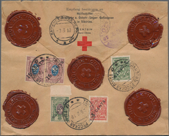 Russische Post In China: 1917, 2 C./2 K., 3 C./3 K., 15 C./15 K. (pair) And 25 C./25 K. (bottom Marg - China