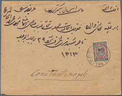 Russische Post In Der Levante - Staatspost: 1896, 10 Kop. Red/green Single Franking On Letter From T - Turkish Empire