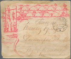 Russland - Besonderheiten: 29.12.1905 Pictorial Christmas Envelope Incl. Content On Painted Notepape - Sonstige & Ohne Zuordnung