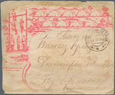 Russland - Besonderheiten: 29.12.1905 Pictorial Christmas Envelope Incl. Content On Painted Notepape - Altri & Non Classificati