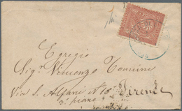 San Marino: 1877, Italy Michel-No. 24 Forerunner Single Franking Tied By Circle Postmark REPUBBLICA - Autres & Non Classés