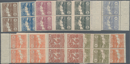 San Marino: 1921, Defenitives, Sassone 69/81 Mint Never Hinged In Blocks Of Four. Catalogue Value Fo - Autres & Non Classés