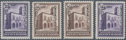 San Marino: 1933, Philatelistic Congress, Sassone 176/179 Mint Never Hinged. Catalogue Value 1625 € - Autres & Non Classés