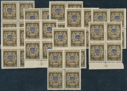 San Marino: 1946, Welfare, 10 X Block Of Four Sassone 297 Mint Never Hinged. Catalogue Value 2500.- - Autres & Non Classés