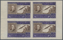 San Marino: 1947, 100 Years Stamps In USA Airmail Issue 100l. Violet/brown (eagle Over San Marino An - Autres & Non Classés
