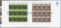 San Marino: 2011, Europa Cept "The Forest" 0.60€+0.65€, IMPERFORATE Gutter Proof Sheet With Two Pane - Autres & Non Classés