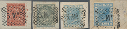 San Marino - Stempel: 1866/1877 (ca): Dotted "numeral" Of San Marino, For Small Pieces With DLR Stam - Autres & Non Classés