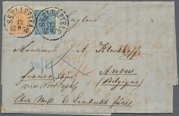 Schweden: 1870 Destination BELGIUM: Entire Letter From Skellefteå To Anverp, BELGIUM Via Northern Ge - Used Stamps