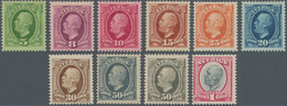 Schweden: 1891/1900, Oscar II. Definitives Set Of Ten Incl. Two Shades Of 50öre, Mint Hinged, Mi. € - Oblitérés