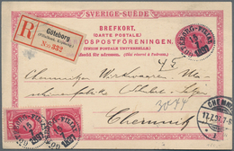 Schweden - Ganzsachen: 1889 Postal Stationery Card 10 øre, With Back-print Of A Farm Manufacturers, - Ganzsachen