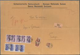 Schweiz: 1914, 4 X 5 Und 5 X 10 Fr. Gebirgslandschaften, Zusammen Mit Weiteren 3 Marken (Porto 72,60 - Sonstige & Ohne Zuordnung