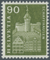 Schweiz: 1960, 90 Rp. Munot Zu Schaffhausen Mit Doppelprägung, Postfrisch, Gepr. Abt BPP. Mi. 1.100, - Andere & Zonder Classificatie