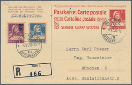 Schweiz - Ganzsachen: 1914 Doppelkarte 'Tell Brustbild' 10+10 Rp. Rot In Type I, Gebraucht Als Einsc - Entiers Postaux