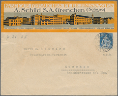 Schweiz - Privatganzsachen: 1922 Illustrierter Ganzsachenumschlag Der Firma A. Schild (Rohlinge Und - Interi Postali