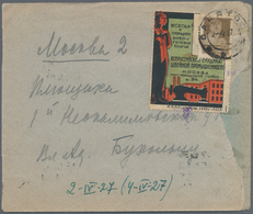 Sowjetunion - Besonderheiten: 1927 Letter From Saratov To Moscow With Vignette Of Light Industry Of - Andere & Zonder Classificatie