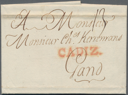 Spanien - Vorphilatelie: 1769/1788, Two Folded Letters With Red Two-liner "ANDALUCIA ALTA" Or One-li - ...-1850 Vorphilatelie