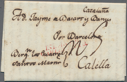 Spanien - Vorphilatelie: 1804 (/20 April), Cartagena De Indias To Calella (Spain) With Rare Two Line - ...-1850 Prefilatelia