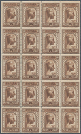Spanien: 1931, Montserrat Monastry, 10pts. Brown, Perf. 11¼, Block Of 20, Mint Never Hinged. Edifil - Usati