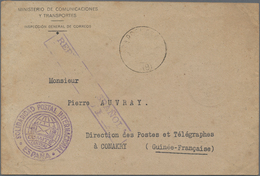 Spanien: 1939: Spain Civil War Cover Sent POSTAGE FREE From The "Ministerio De Comunicaciones Y Tran - Used Stamps