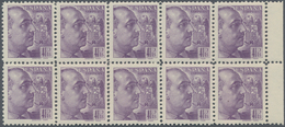 Spanien: 1939/1940, General Franco Definitives (‚Sanchez Toda‘) Complete Set Of 12 In Blocks Of Ten, - Gebraucht