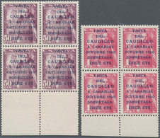 Spanien: 1950, General Franco's Visit Of The Canary Islands 50c. Dark Lilac And 1pta. Carmine-rose W - Gebruikt
