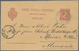 Spanien - Ganzsachen: 1893. Postcard 10c Brown Alfonso XIII Brown With Variation "triple C" In "dire - 1850-1931